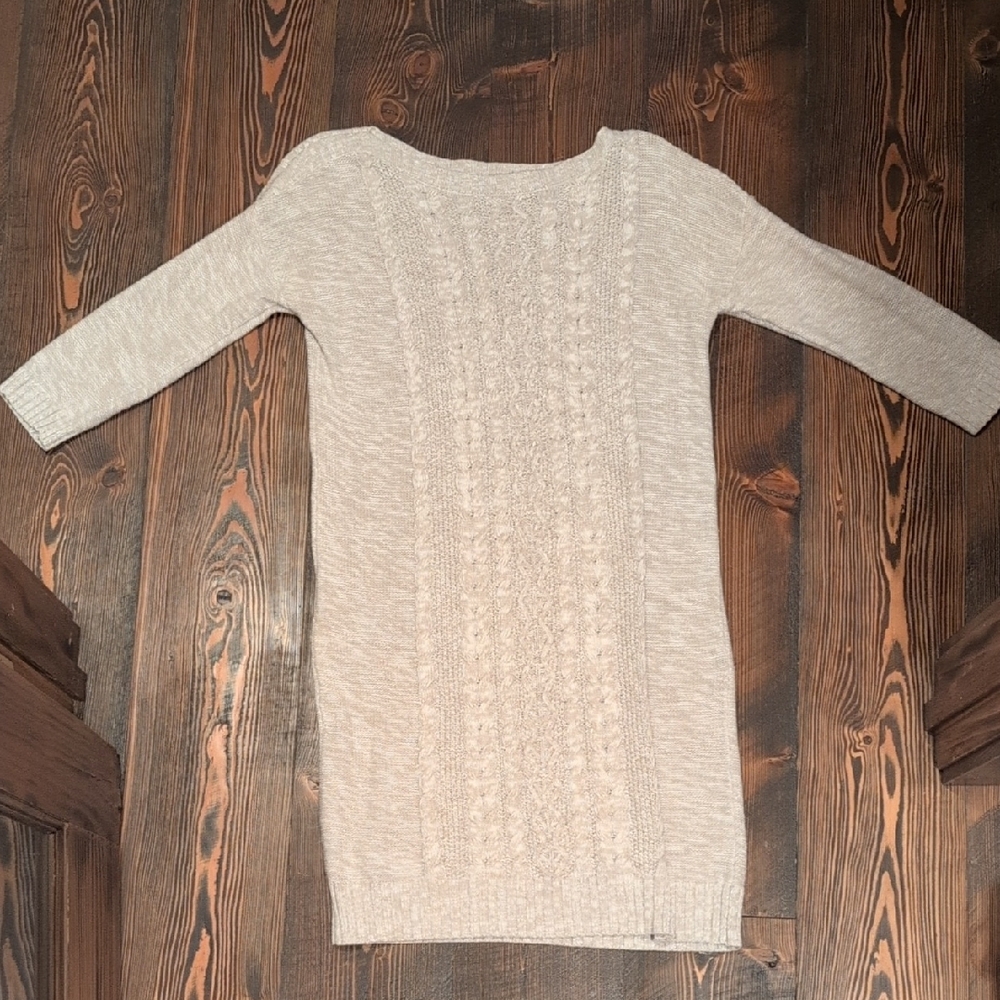Women's Cream Sweater Dress